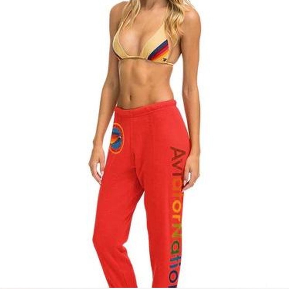 🔴AVAITOR NATION RED SWEATPANTS